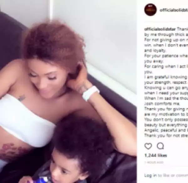 Solidstar Praises His Babymama On Instagram, Thanks Her For Giving Him A Son